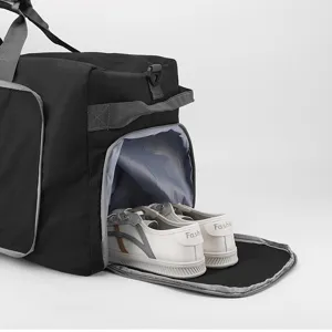 Bolso de viaje deportivo grande con compartimento separado para zapatos gimnasio y fitness.