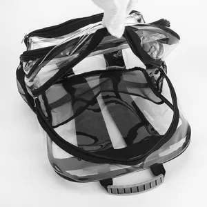 Klarer PVC Rucksack transparente Schultasche Mehrfachtaschen Konzert Stadion Tasche