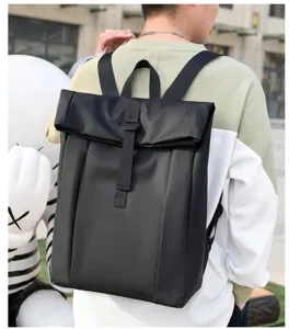 Waterdichte rol top rugzak heren grote capaciteit casual reizen schooltas anti diefstal