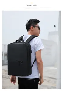 Business casual 15.6 inch laptop backpack for men and women, stylish urban travel dual shoulder bag.