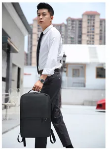 Urban casual business laptop backpack for men and women, designed for 15.6-inch computers.