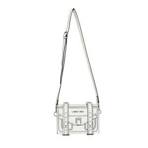 2D cartoon sketch crossbody bag cute novelty messenger bag white graphic shoulder bag