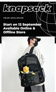 Sac à dos en filet noir en tissu respirant, design multi-poches, idéal pour le sport et voyage.