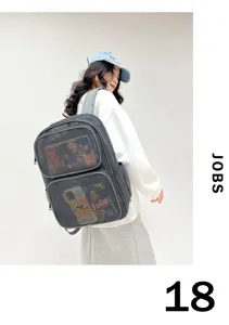 Sac à dos en maille respirante pour voyages à la plage, sport et usage quotidien de grande capacité.