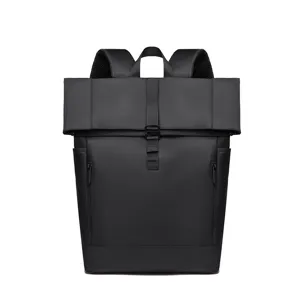 Herren Business Freizeit Roll-Top Rucksack wasserdicht Laptoptasche für Pendeln Schule Reisen