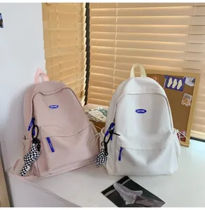 Japanischer minimalistischer einfarbiger Studentenrucksack grosse Kapazitaet Freizeit Schultasche