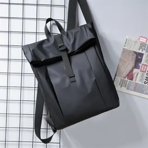 Heren Waterdichte Roll-Top Rugzak Grote Capaciteit Reizen Wandelen Laptop Rugzak Casual Multifunctionele Dagrugzak