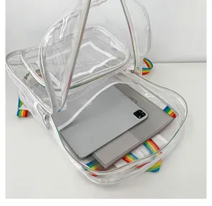 Zaino in PVC trasparente borsa da scuola per studenti approvata per lo stadio