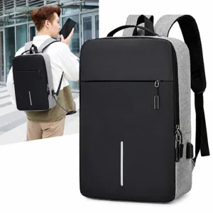 Men Business Laptop Backpack Oxford Cloth USB Charging Waterproof Casual Travel Backpack Large Capacity School Bag