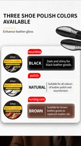 APan Leder Schuhcreme 50ml Set, schwarz, neutral und braun Schuhpflege nährendes Wachs.