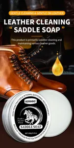 Sapone da sella per pelle 100g per la pulizia e la cura di articoli in vera pelle.