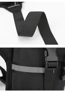 Tactical water bottle bag detail shot showing durable strap and buckle, outdoor gear.
