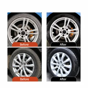 Car tire shine and restoration oil for deep black gloss and anti-aging maintenance.