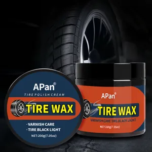 APAn 200g tire polish wax car care cream black gloss restoration detailing protector