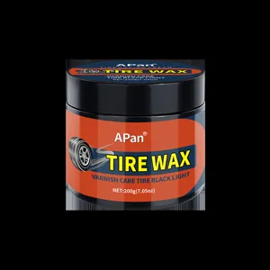 APan Tire Wax 200g Polish Cream Car Tire Care Varnish Black Light Maintenance Formula