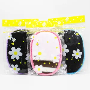 Thickened Faux Fleece Shoe Cleaning Glove Double Sided Shoe Polishing Care Mittens Letter Print Household Shoe Care Tool