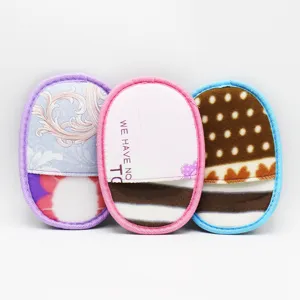 Thickened plush shoe shine mitts set, dual-sided polishing pads for leather care cleaning.