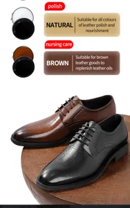 Leder Schuhcreme und Pflegewachs Set mit professionellem Pflegeöl für Lederschuhe