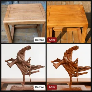 Wood wax oil for solid wood furniture and mahogany care polishing and crack prevention.