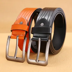 Men's Casual Pin Buckle Belt Fashion Faux Leather Waistband Daily Business Jeans Belt Accessories