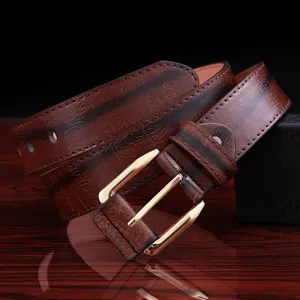 Men's Business Casual PU Leather Belt Pin Buckle Solid Color All-Match Waist Belt For Jeans Daily Commute