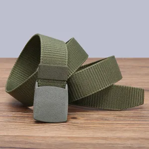 Outdoor tactical nylon belt for men and women, breathable casual cargo canvas pants belt.
