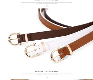 Femme ceinture cuir fin decontractee boucle ardillon elegante pour jeans robes tous les