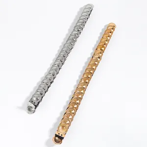 Women elastic metal coin waist belt vintage fish scale stretch dress belt silver gold