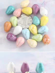 Bunte Keramik Tropfen Perlen Makaron Farbe DIY Armband Schmuckherstellung Zubehörteile