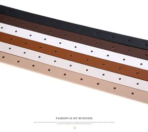 Vue détaillée de ceintures en cuir fin pour femmes en plusieurs coloris tendance.