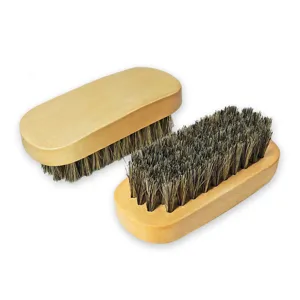 Wooden bristle shoe brush cleaning tool multi-functional shoe shine brush for daily use