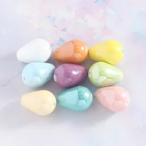 Macaron Keramik Wassertropfen Perlen DIY Schmuck Accessoires fuer Armbänder Basteln Material.