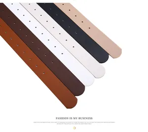 Women's minimalist leather belt casual waist strap multi-color jeans belt stylish accessory