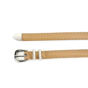 Damen schmaler Ledergürtel stilvoll lässig Jeans Hose Gürtel minimalistisch Accessoire Alltag