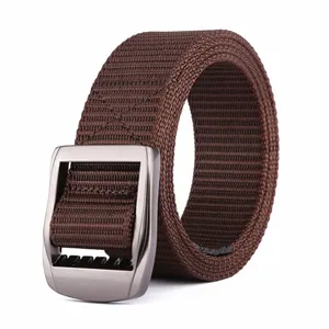Durable tactical nylon belt with metal buckle for outdoor sports and casual wear daily use.