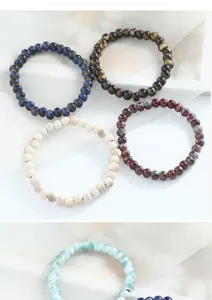 Bracelet en perles de céramique de Jingdezhen multicolore simple cercle bijoux frais
