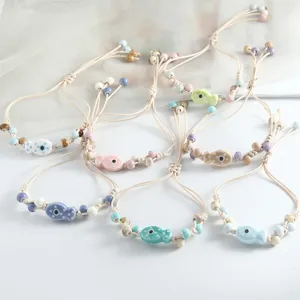 Jingdezhen Keramik Fisch Armbänder süße Ozeanserie handgemachte Perlen Armbänder Damen