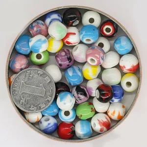 Ceramic Loose Beads Colorful Glaze DIY Jewelry Making Findings For Bracelet Necklace Handmade Craft Supplies