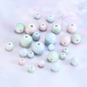 Pastel Ceramic Beads Loose Beads Candy Color DIY Bracelet Jewelry Making Craft Supplies