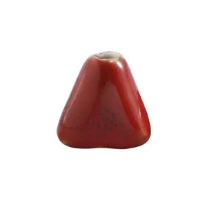 Retro ceramic triangular bead for DIY bracelet necklace jewelry making accessories.