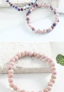 Bracelet en perles de céramique de Jingdezhen bijoux en porcelaine faits à la main style doux