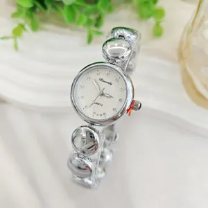 Elegante Vintage Damen Quarz Uhr Luxus Strass Bohnen Armbanduhr fur Damen Modeschmuck