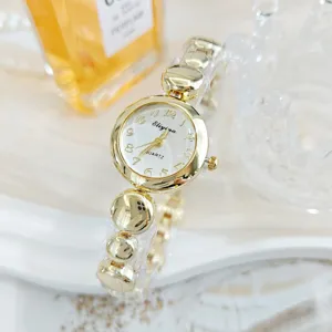Χρυσό γυναικείο ρολόι quartz κομψό βραχιόλι πολυτελείας μόδα chic στιλ για γυναίκες
