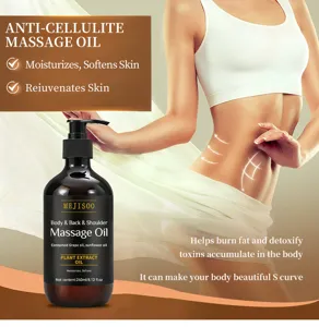 Anti-cellulite massage oil 240ml, body shaping and skin moisturizing plant extract formula.