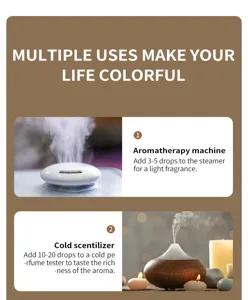 Essential oil set usage guide detail image showing aroma diffuser instructions clearly.