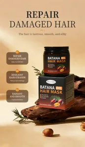 Batana oil hair mask for deep nourishment, repair damaged hair, smooth and silky shine 120ml