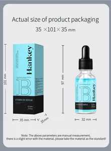 Hankey Vitamin B5 facial serum with dropper, soothing and hydrating skincare product 30ml.