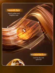 Detail view of Batana oil hair mask showing nourishing golden texture for smooth and soft hair.