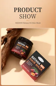 Batana oil hair mask detail view showing rich texture, natural nourishing formula, 120ml.