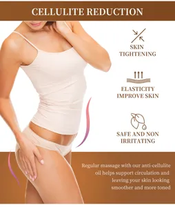 Anti-cellulite massage oil for skin tightening and body shaping, moisturizing and smoothing.
